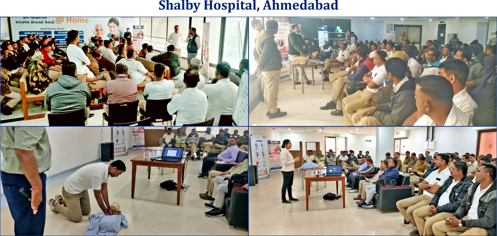 Specialist physicians overseeing the practical training of community members.